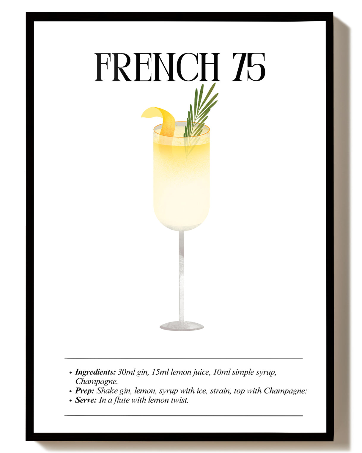 French 75 Cocktail Poster – French 75