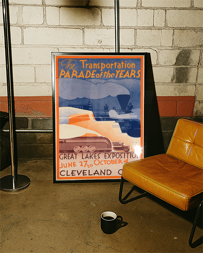 Vintage Cleveland Ohio Poster 1936 – Great Lakes Exposition Poster – FineArt Wandbild, moderne Kunst & Fine Art Print von Spawnd, handgefertigt & Made in Germany