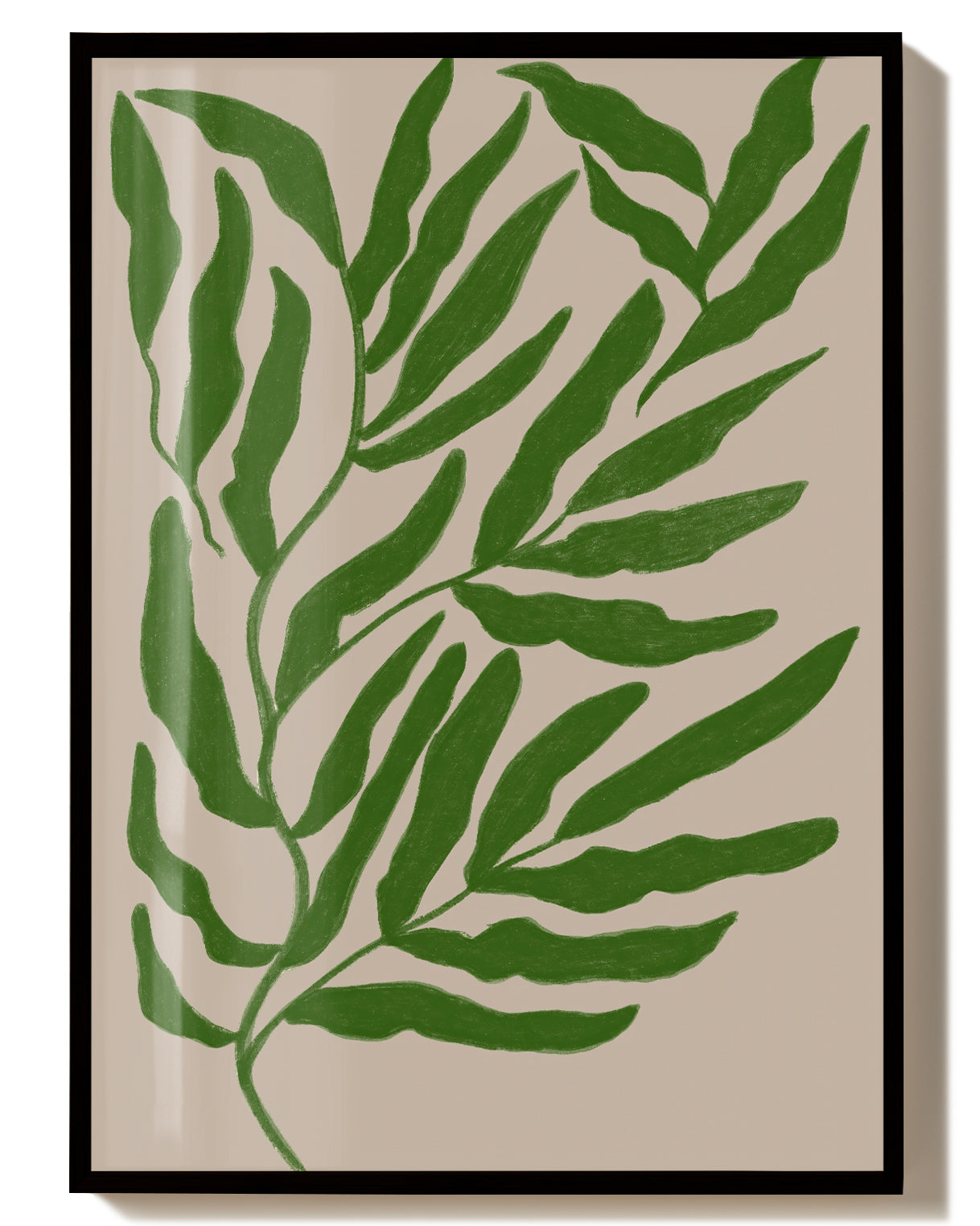 Grünes Botanisches Blatt Poster – Green Botanic Leaf