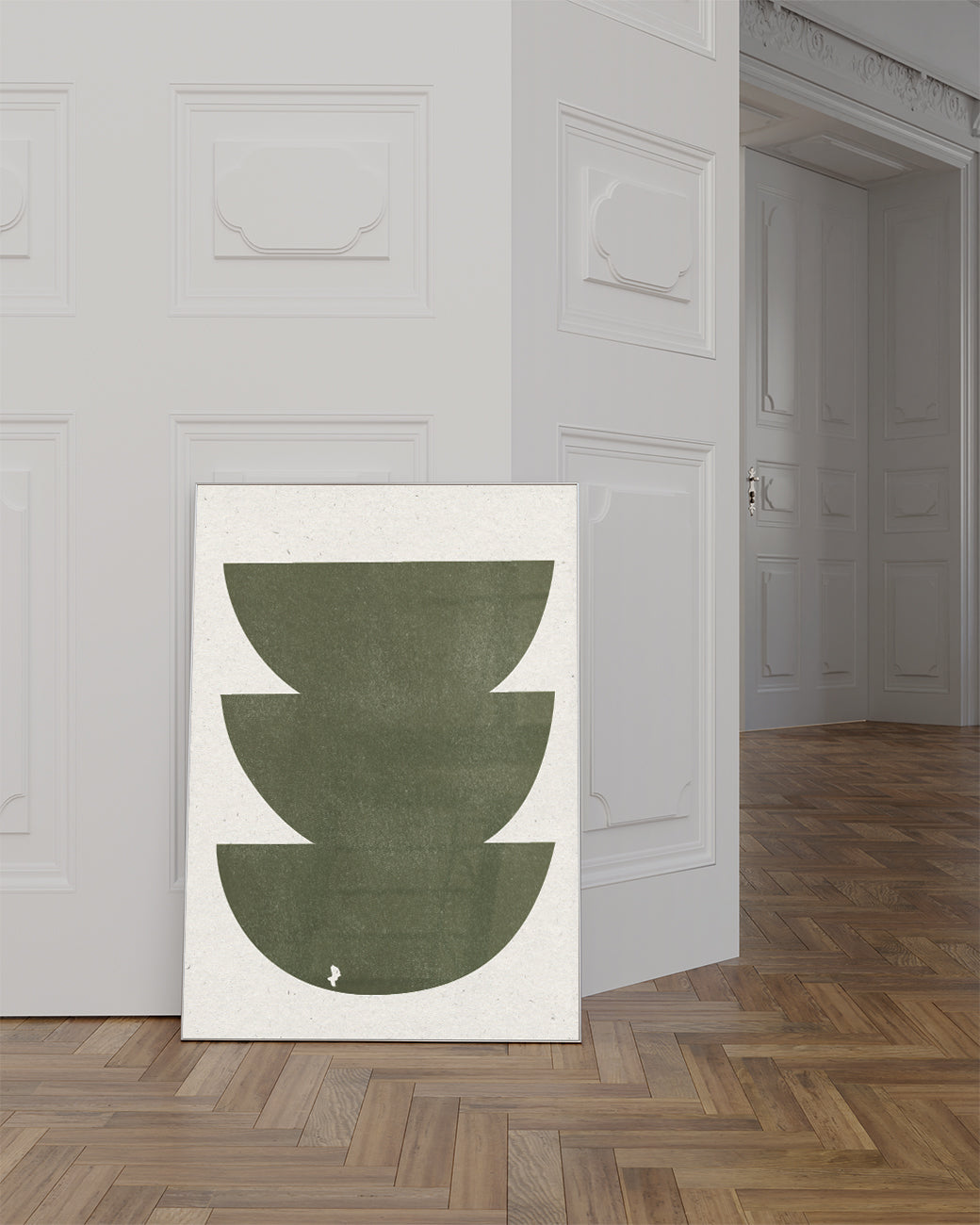 Grünes Geometrisches Stapel Poster – Green Geometric Stack