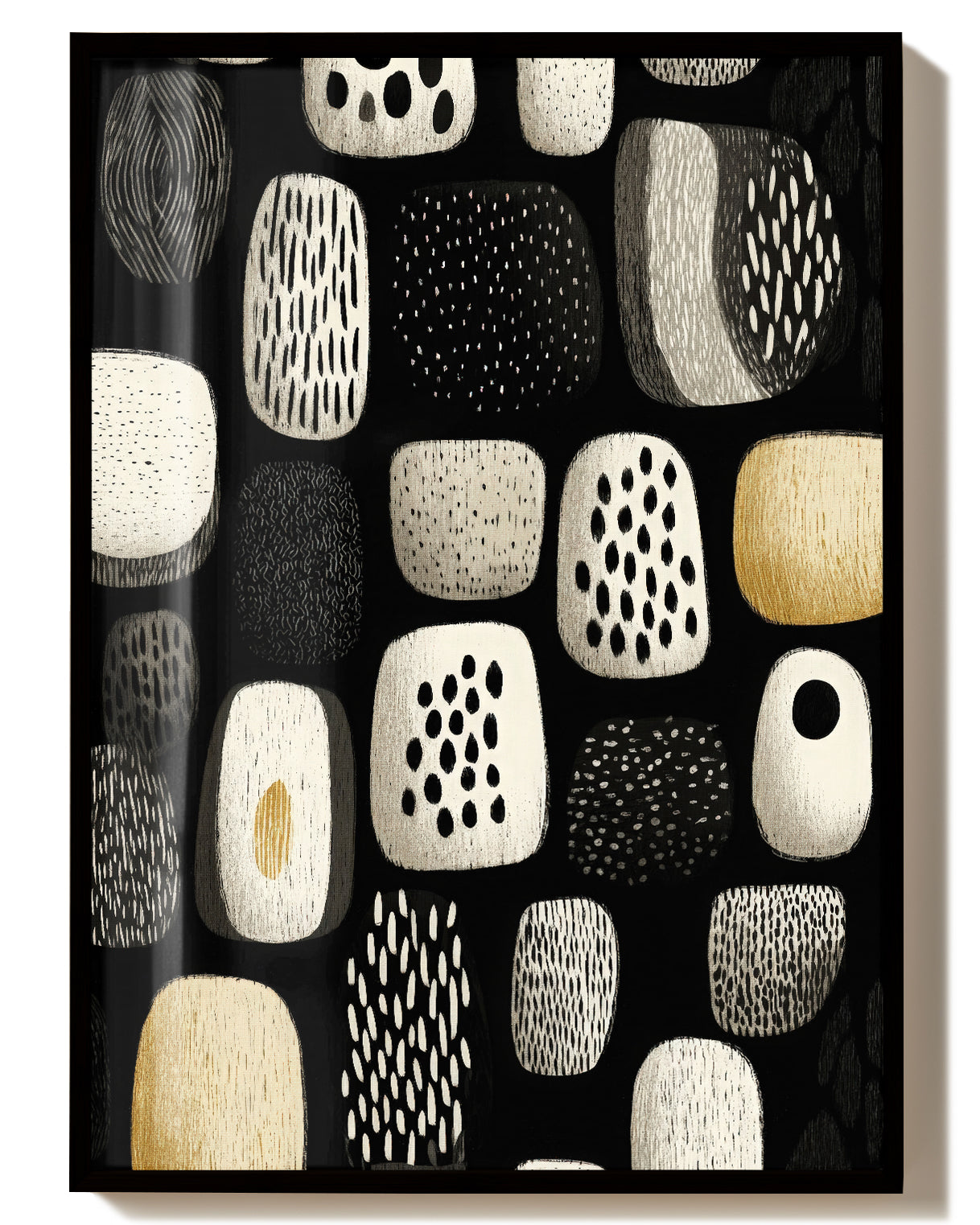 Minimalistisches Schwarz Weiß Formen Poster – Inner Contrast