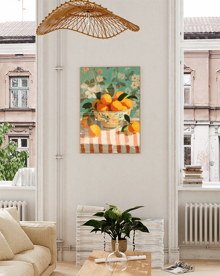 Lemon Bowl Still Life Poster – Lemon Bowl Still Life Poster – FineArt Wandbild, moderne Kunst & Fine Art Print von Spawnd, handgefertigt & Made in Germany