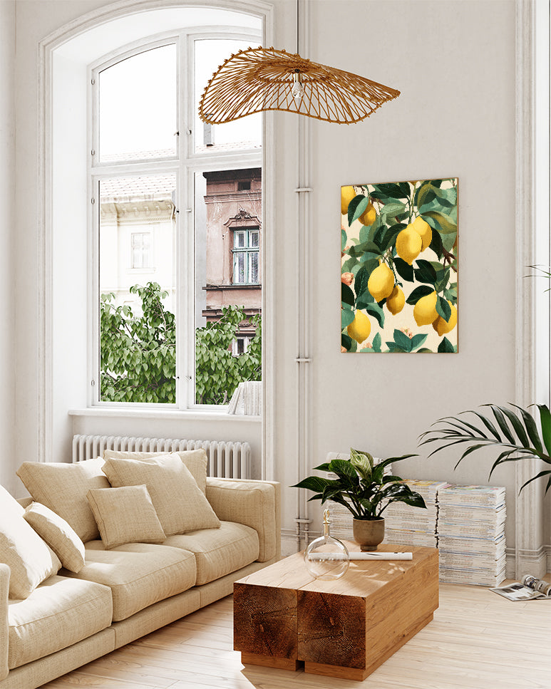 Lemon Tree Illustration Poster – Lemon Tree Illustration Poster – FineArt Wandbild, moderne Kunst & Fine Art Print von Spawnd, handgefertigt & Made in Germany