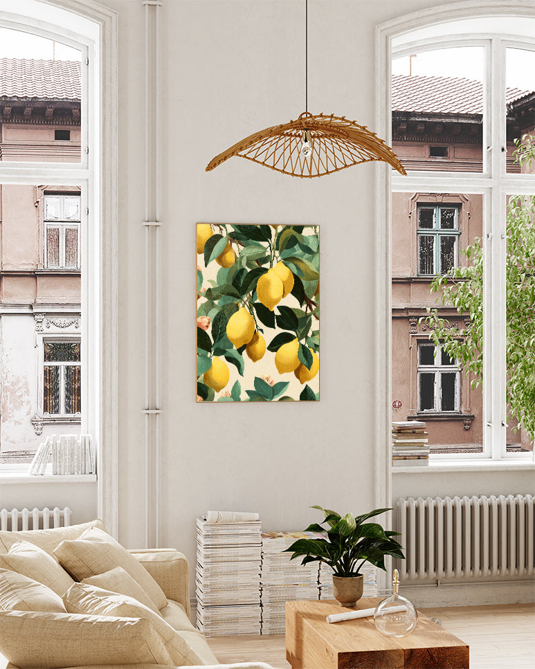 Lemon Tree Illustration Poster – Lemon Tree Illustration Poster – FineArt Wandbild, moderne Kunst & Fine Art Print von Spawnd, handgefertigt & Made in Germany