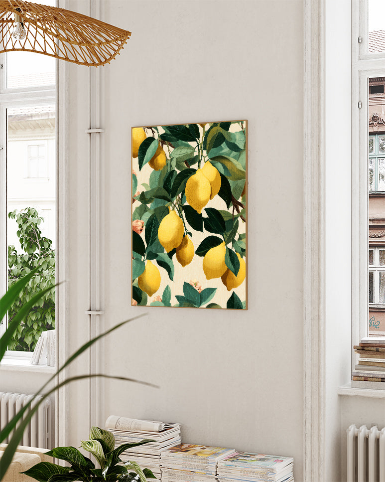 Lemon Tree Illustration Poster – Lemon Tree Illustration Poster – FineArt Wandbild, moderne Kunst & Fine Art Print von Spawnd, handgefertigt & Made in Germany