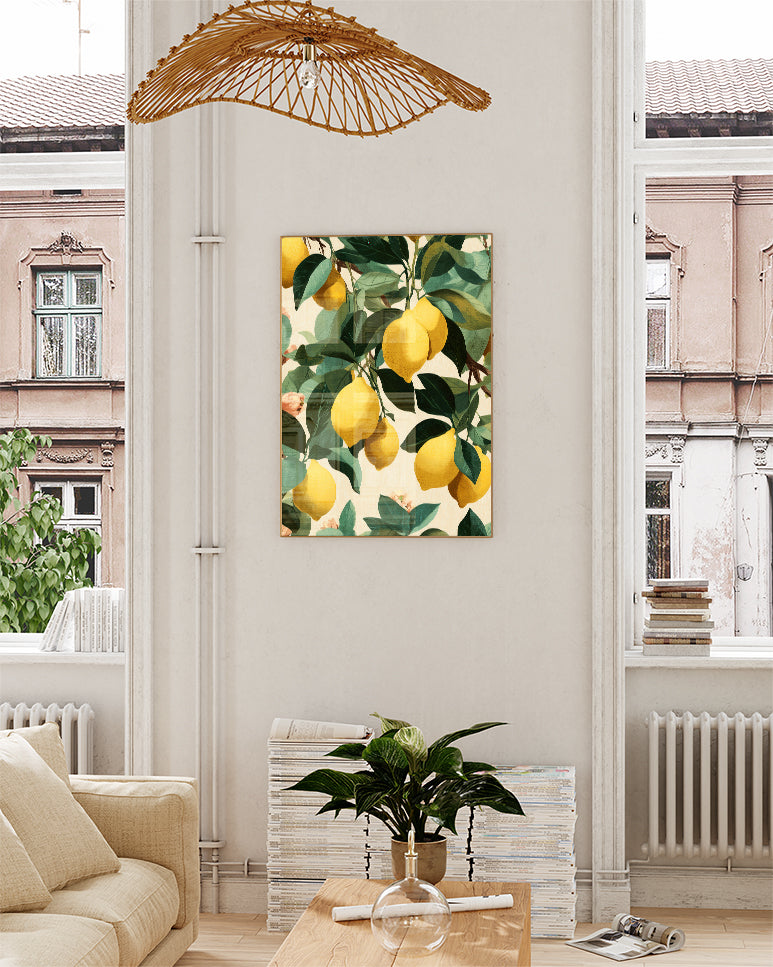 Lemon Tree Illustration Poster – Lemon Tree Illustration Poster – FineArt Wandbild, moderne Kunst & Fine Art Print von Spawnd, handgefertigt & Made in Germany