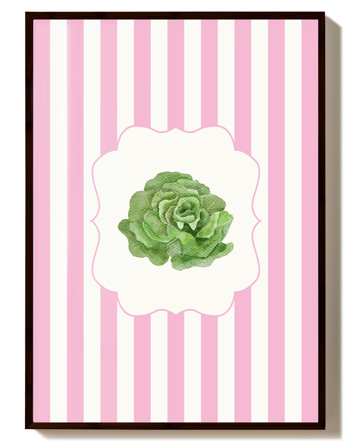 Typografie & Illustration Gemüse Poster – Lettuce Poster – FineArt Wandbild, moderne Kunst & Fine Art Print von Spawnd, handgefertigt & Made in Germany