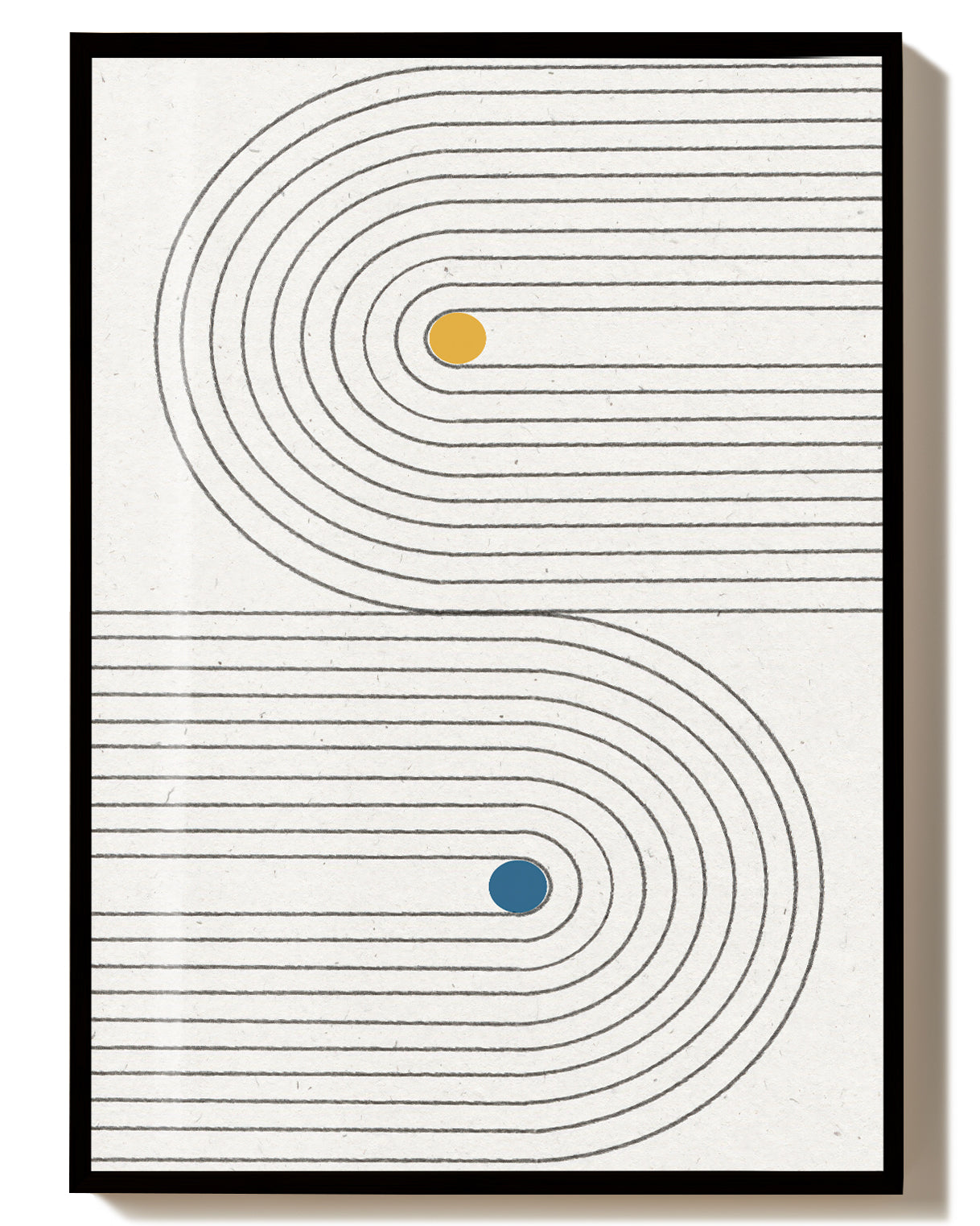 Line Wave Abstract Poster – Line Wave Color Dots