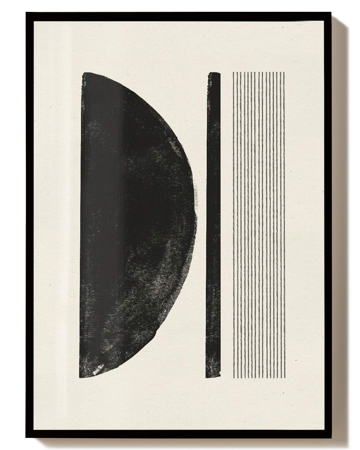 Minimal Schwarzer Halbkreis Poster – Minimal Black Semi Circle