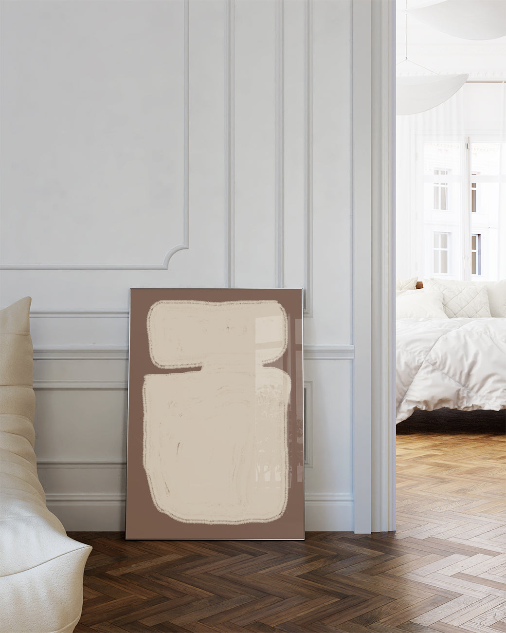 Minimal Creme Block Poster – Minimal Cream Block