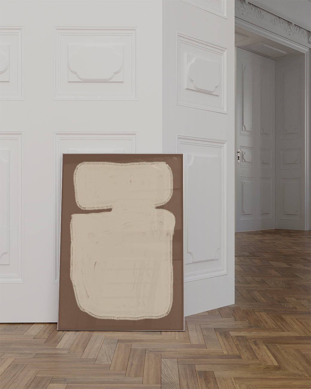 Minimal Creme Block Poster – Minimal Cream Block