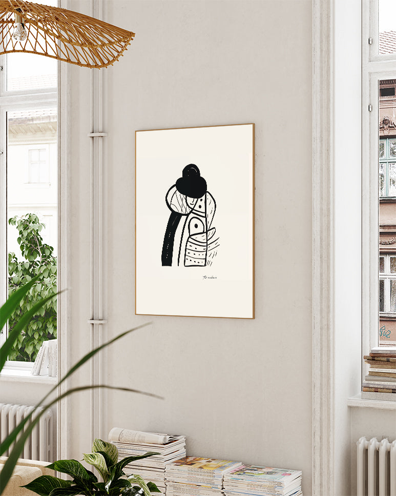 Minimalistisches Figuren Poster – Minimal Figur Linie