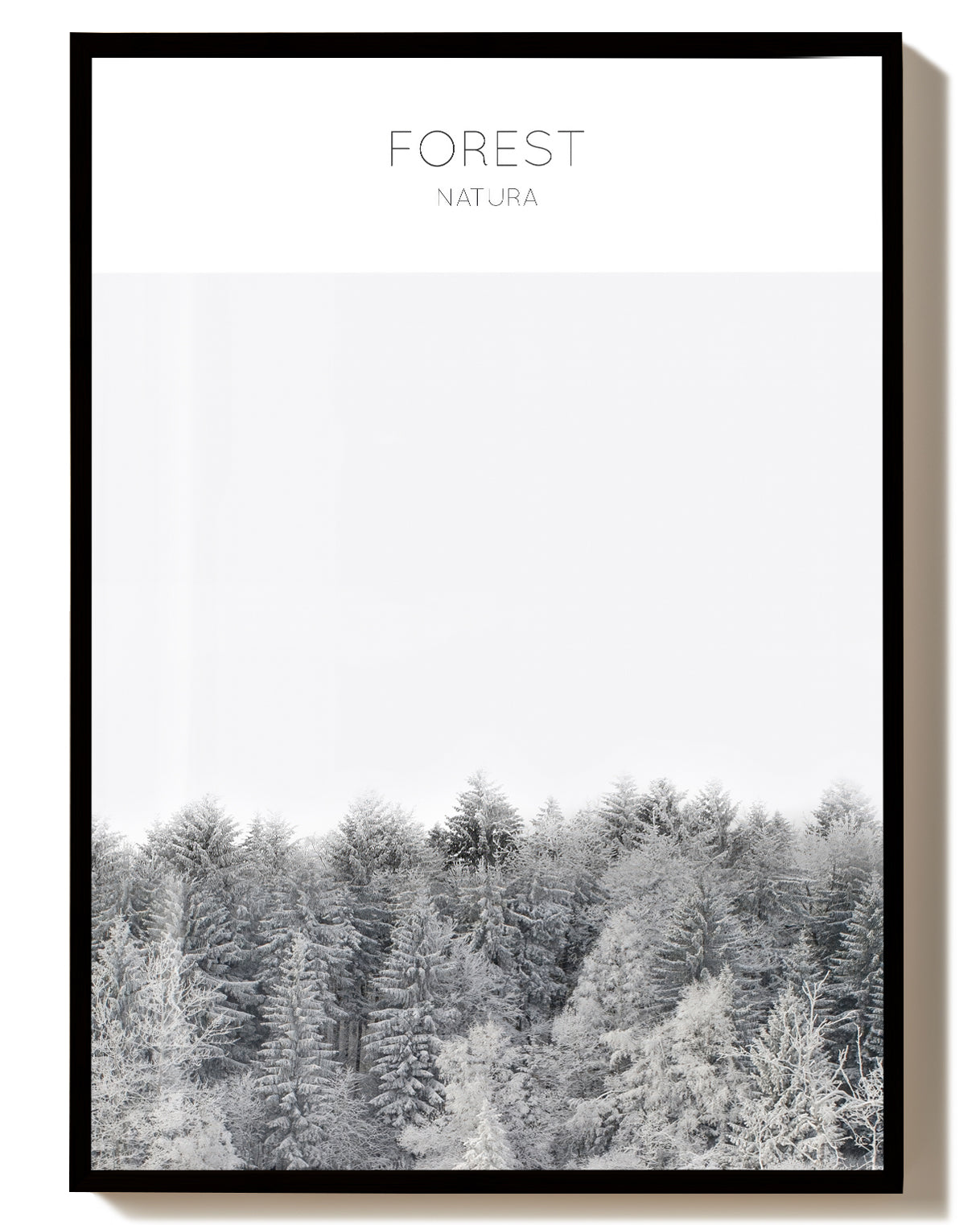 Minimalistisches Wald Landschaft Poster – Minimal Forest Landscape