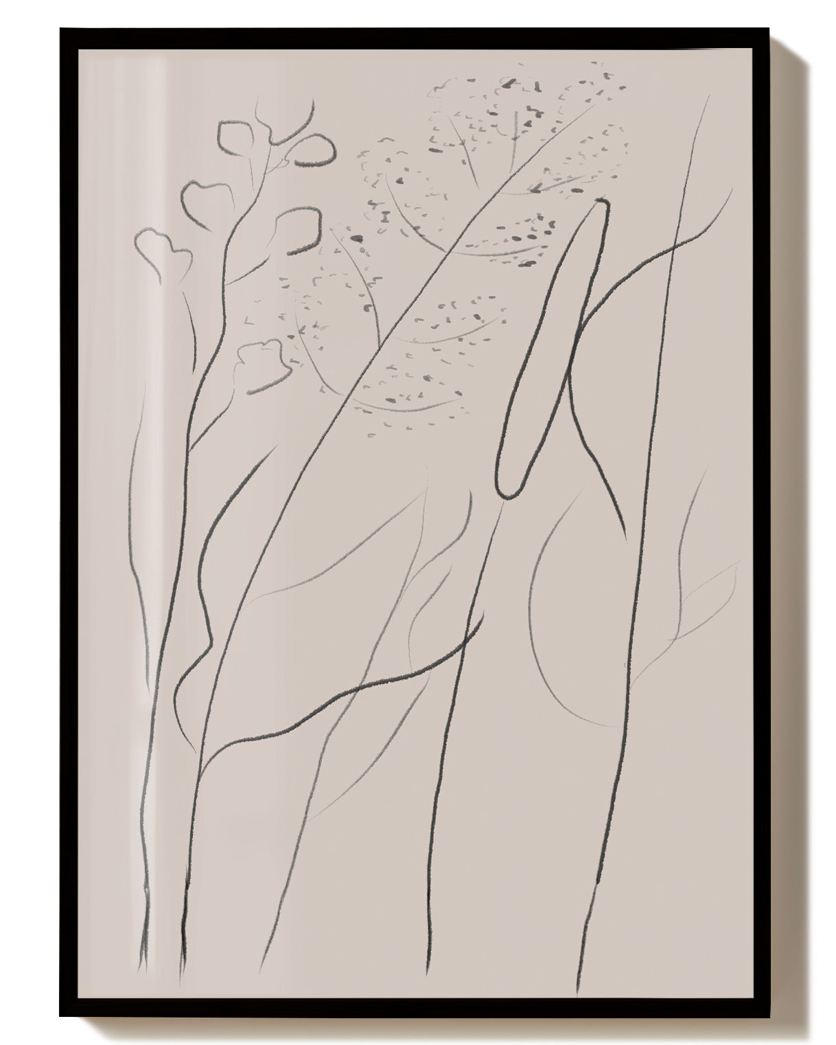 Minimal Botanische Linien Poster – Minimal Line Botanic