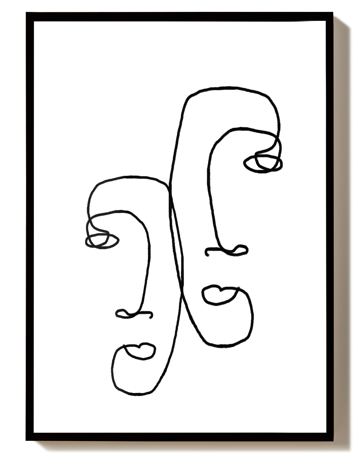 Minimal Linien Gesichter Poster – Minimal Line Faces