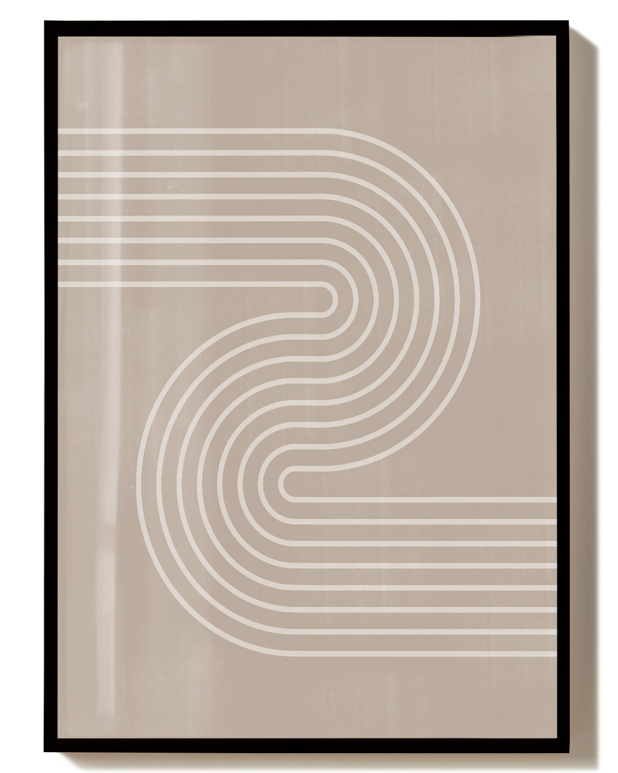 Minimalistisches Wellen Poster – Minimal Line Wave Path