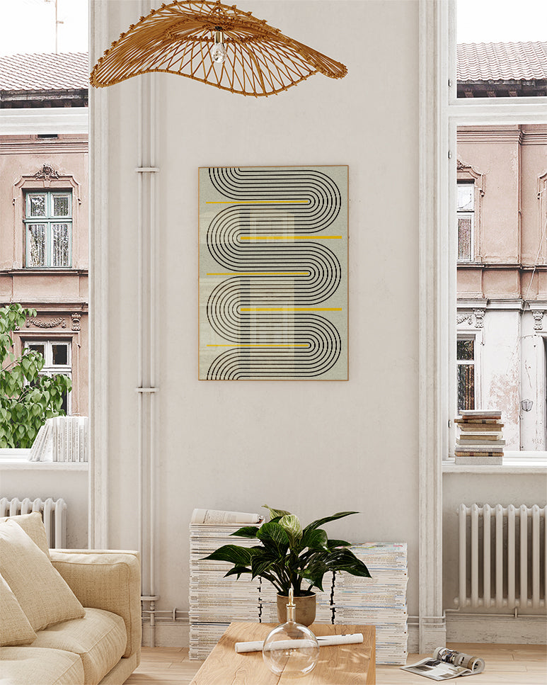Abstraktes Linien Poster – Modern Line S Pattern