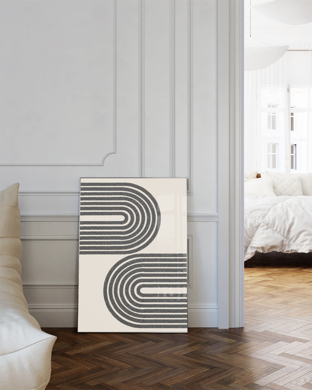 Moderne Linien Wellen Poster – Modern Line Waves