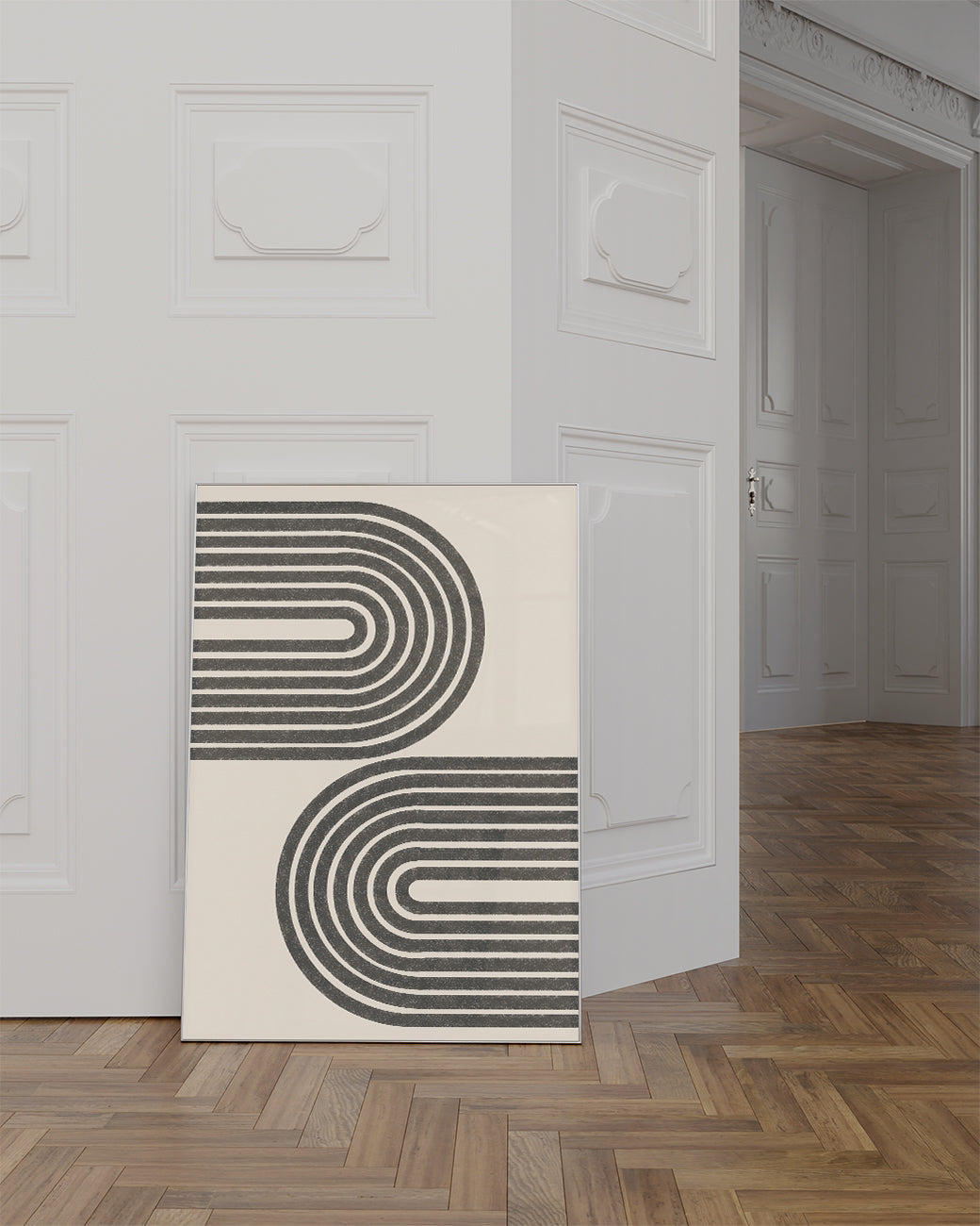 Moderne Linien Wellen Poster – Modern Line Waves