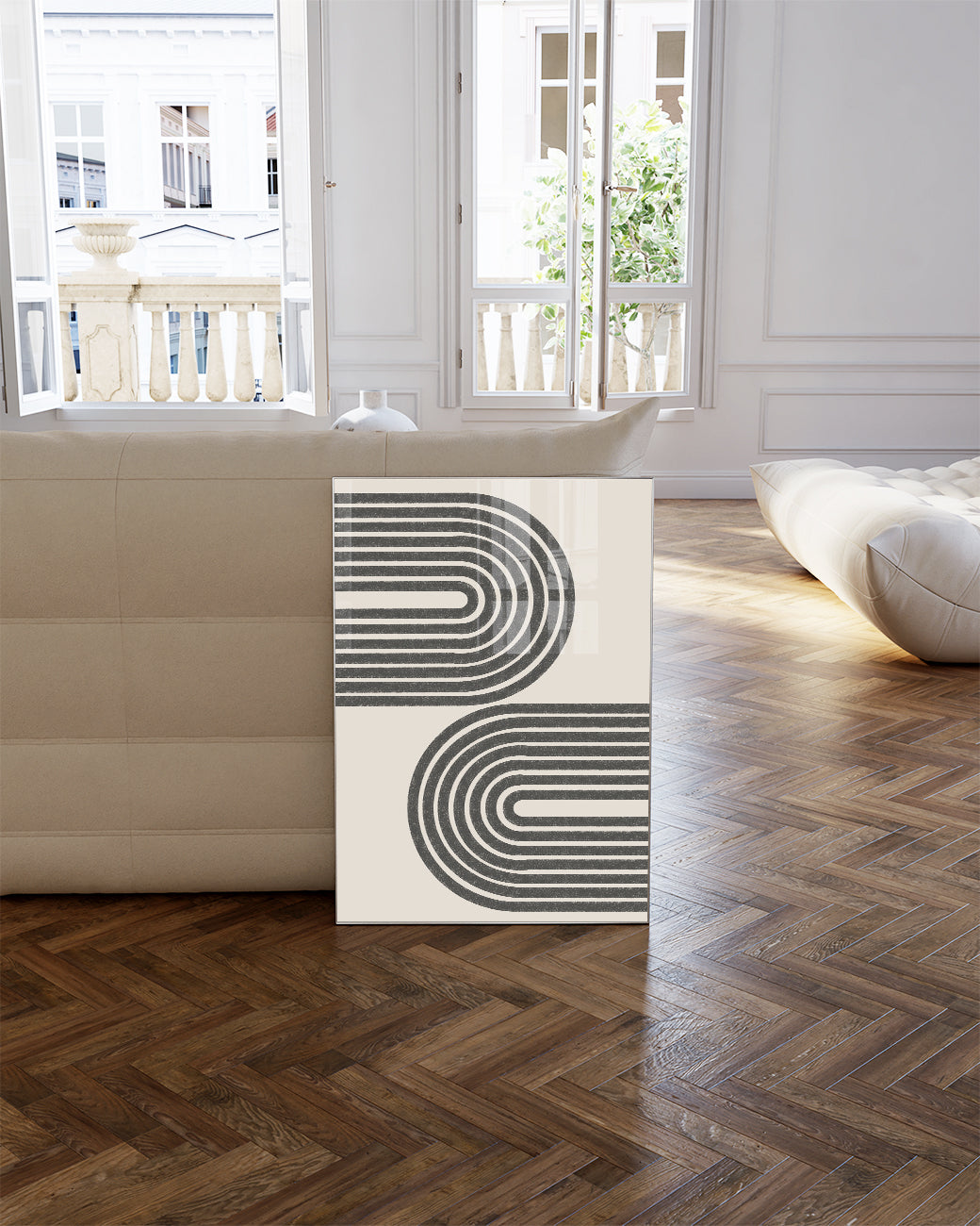 Moderne Linien Wellen Poster – Modern Line Waves