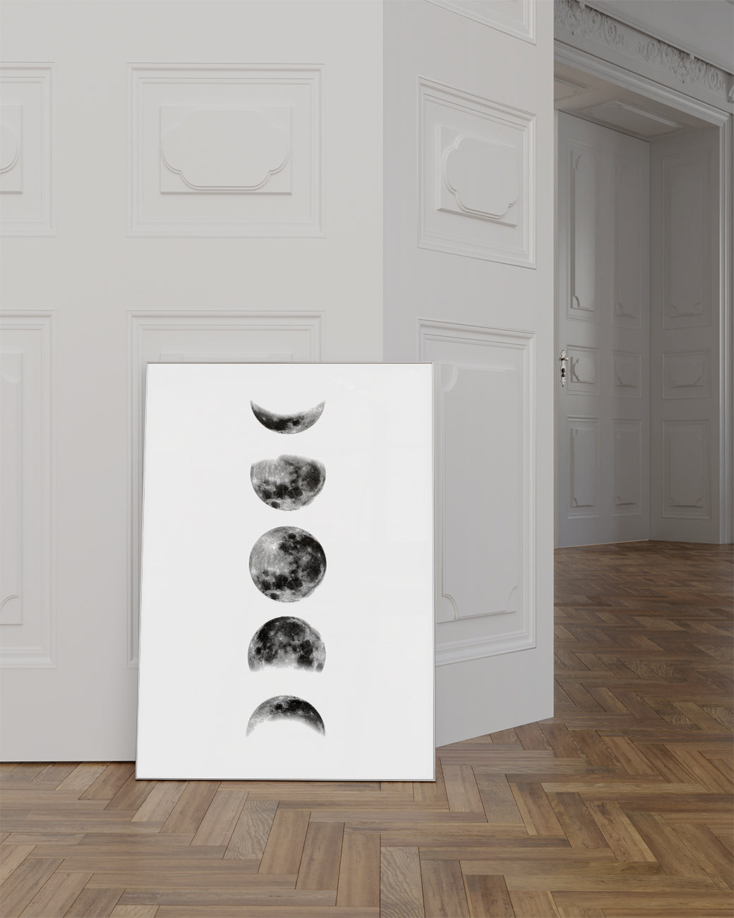 Mondphasen Minimal Poster – Moon Phases Minimal