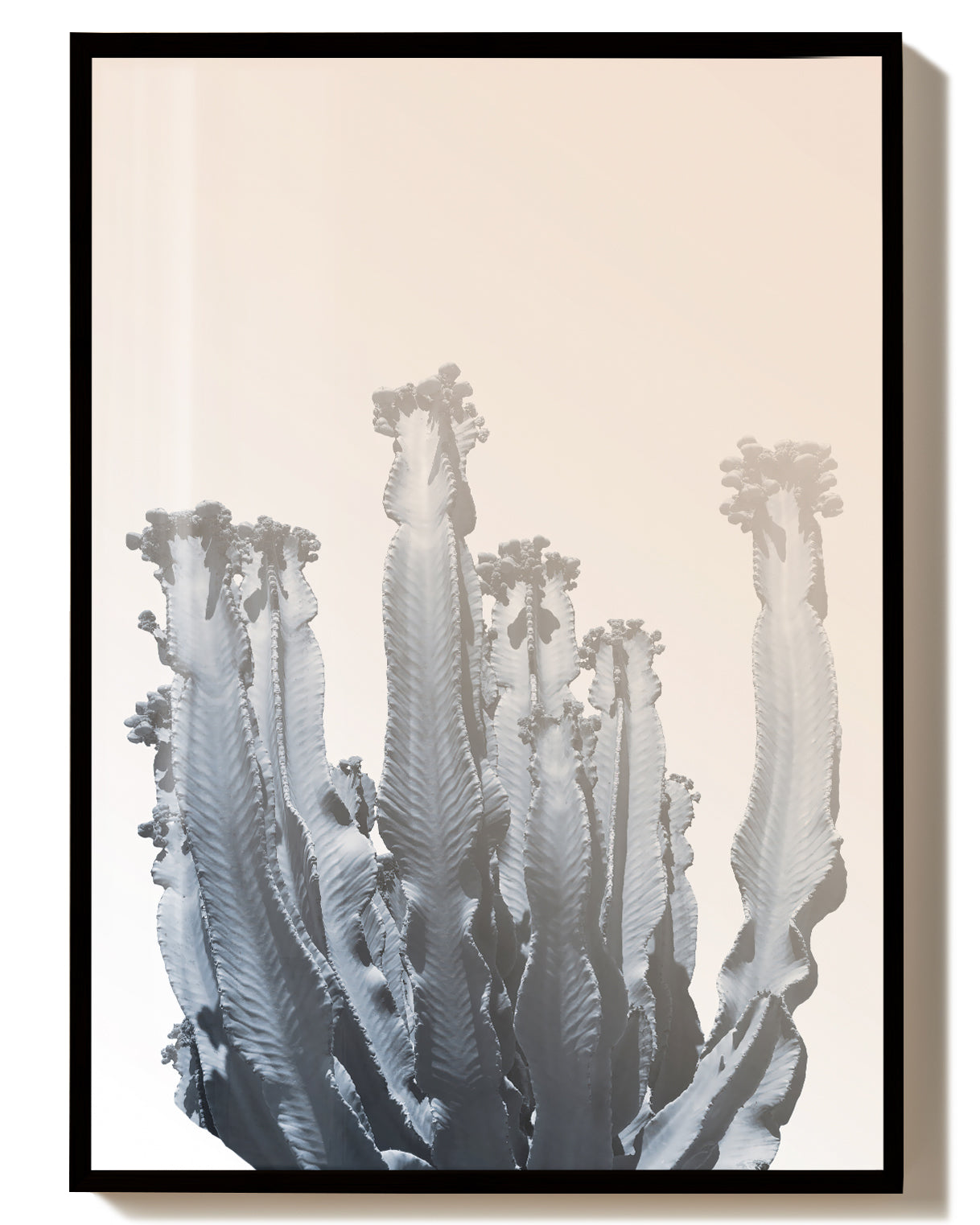 Gedämpftes Blau Kaktus Poster – Muted Blue Cactus