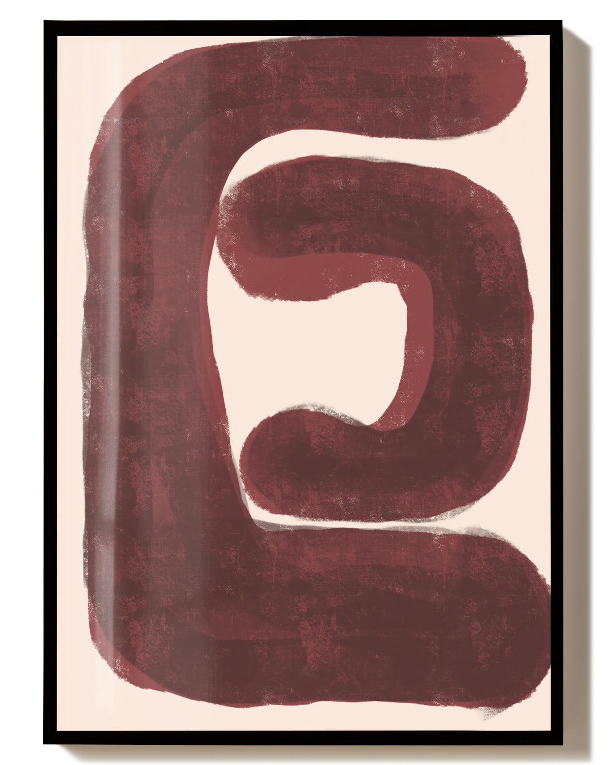 Rote Abstrakte Form Poster – Red Abstract Form