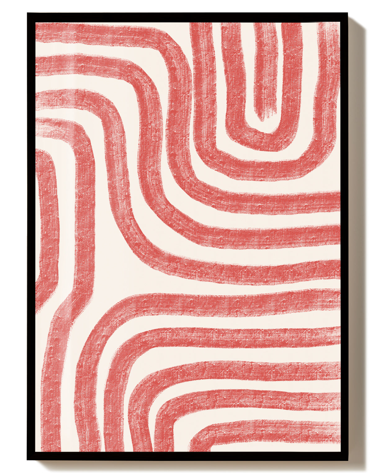 Rotes Muster Wellen Poster – Red Pattern Waves