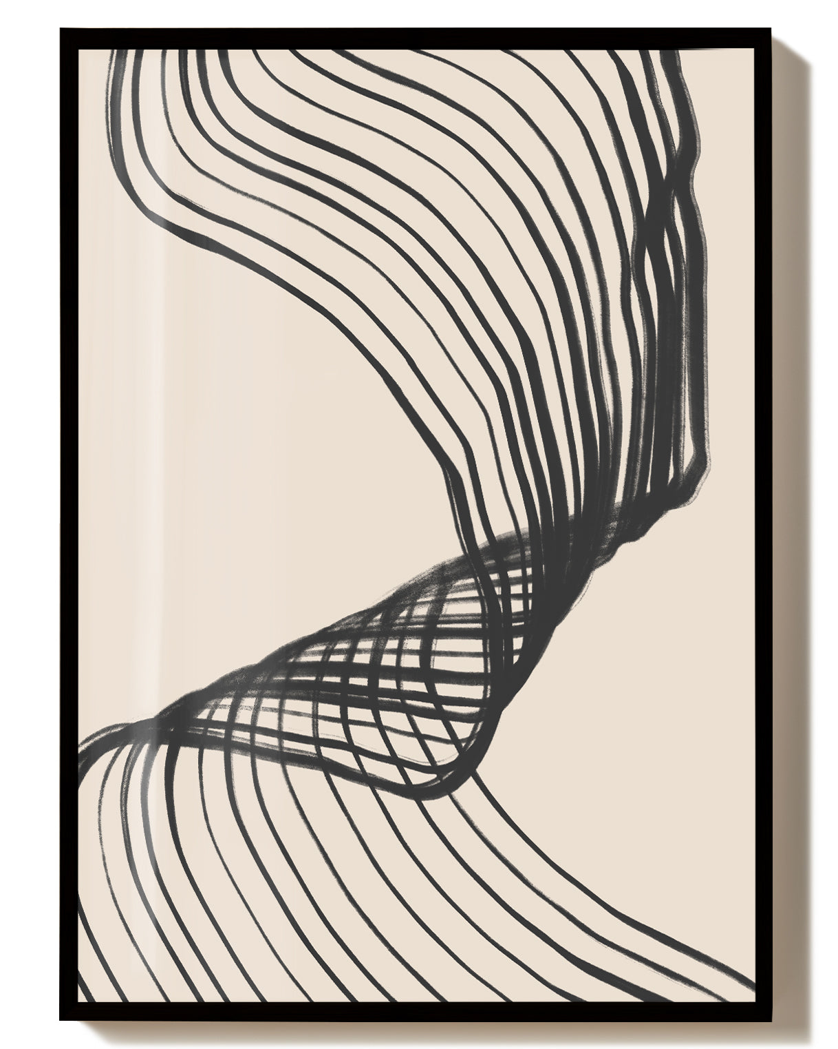 Schwebendes Linien Poster – Schwebende Linienpoesie