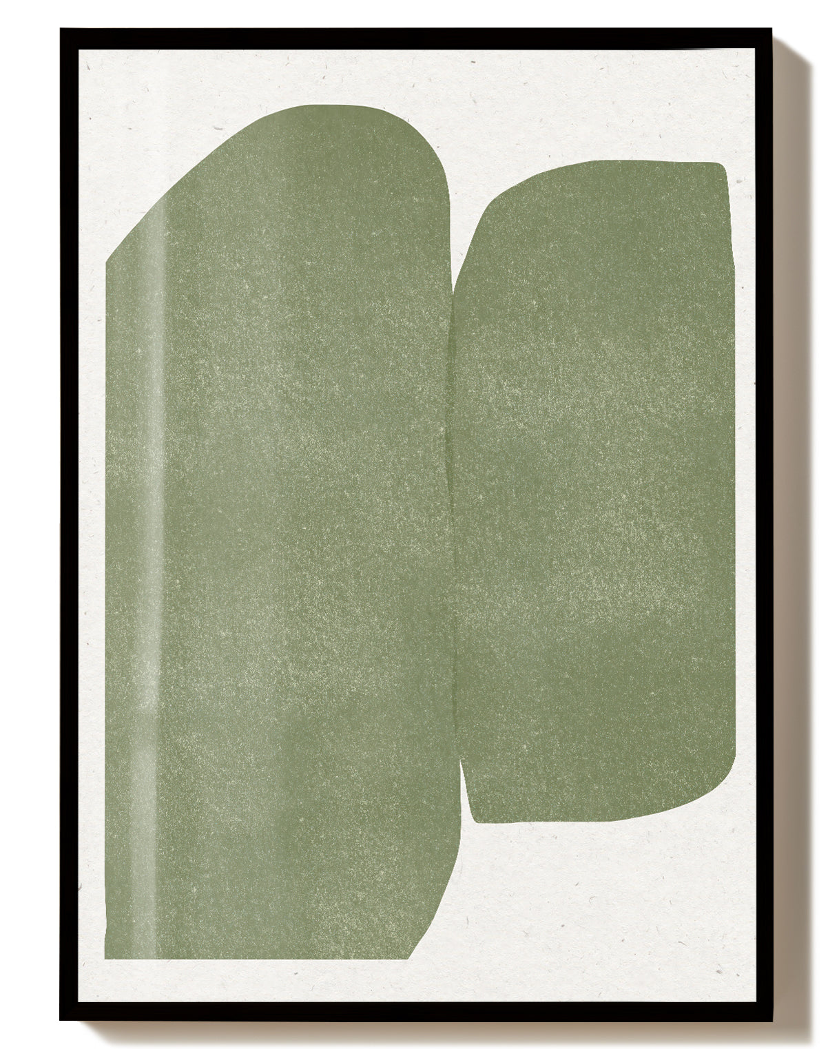 Soft Green Abstract Forms Poster – Sanfte Grüne Formen