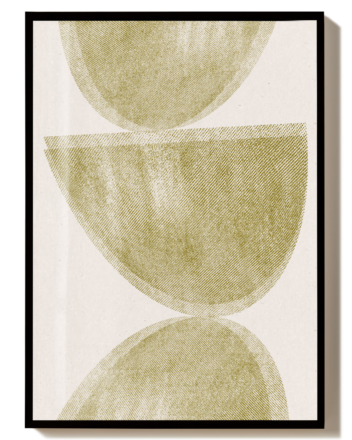 Abstraktes Minimal Poster – Soft Green Semi Circles