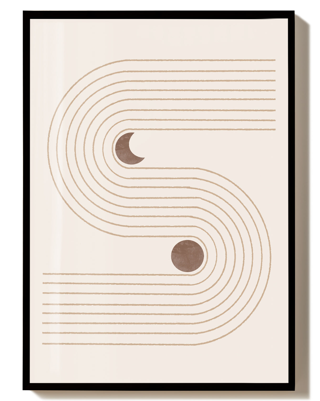 Minimalistisches Linien Poster – Soft Line Rhythm