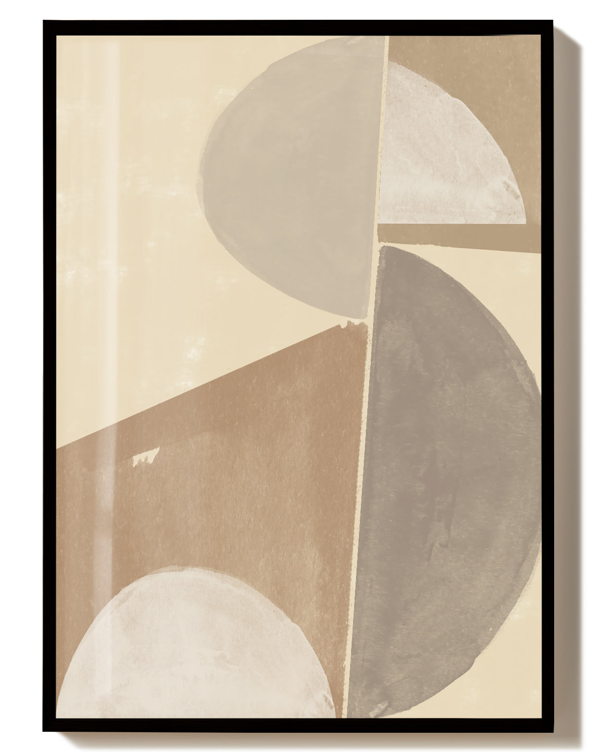 Soft Neutral Geometry Poster – Neutrale Geometrische Komposition