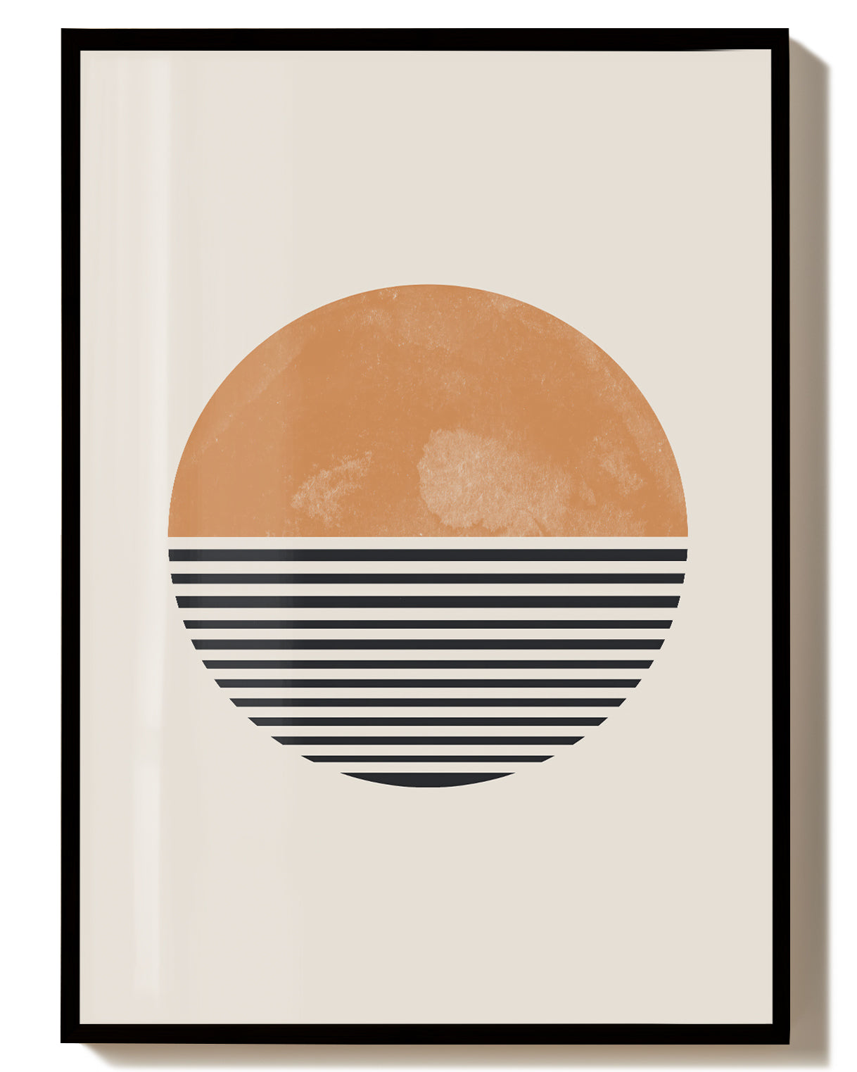 Abstrakte Sonnenkunst Poster – Sun Stripe Horizon