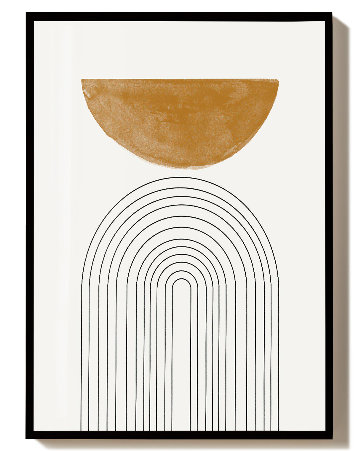 Minimal Bogen Linien Poster – Sunrise Arch Lines