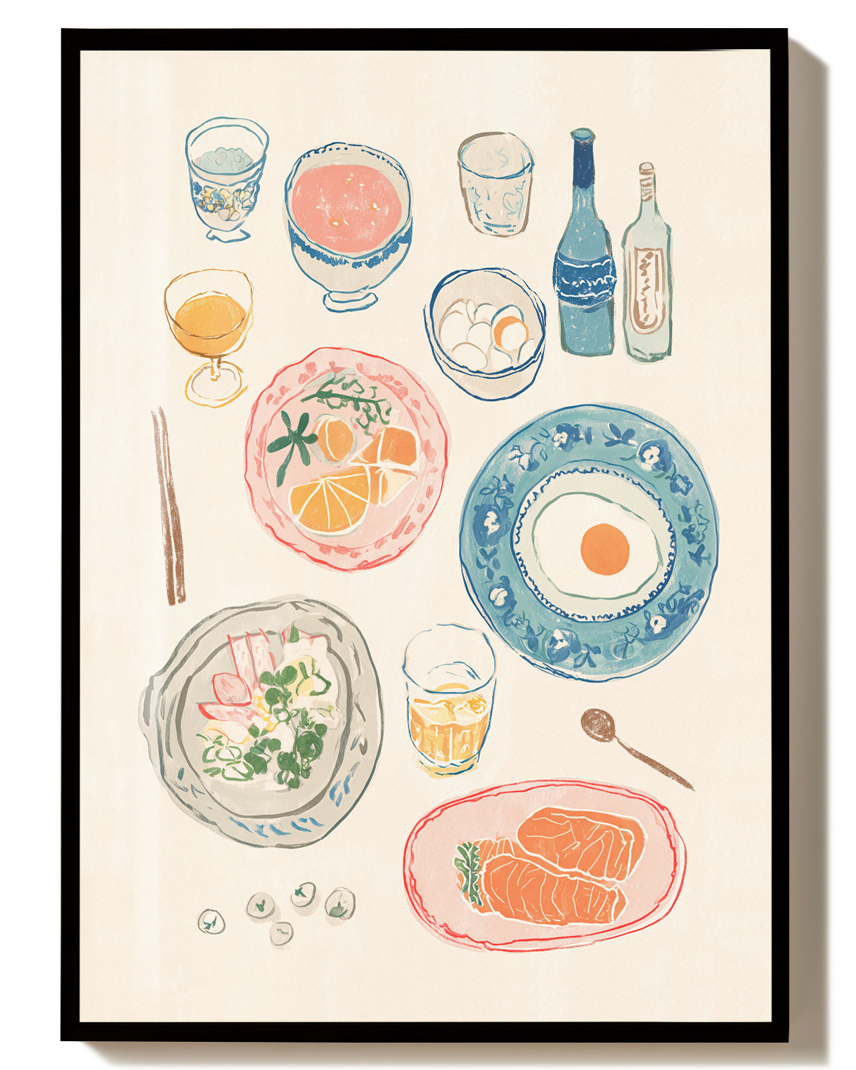 Stillleben Poster modern – Tabletop Delight