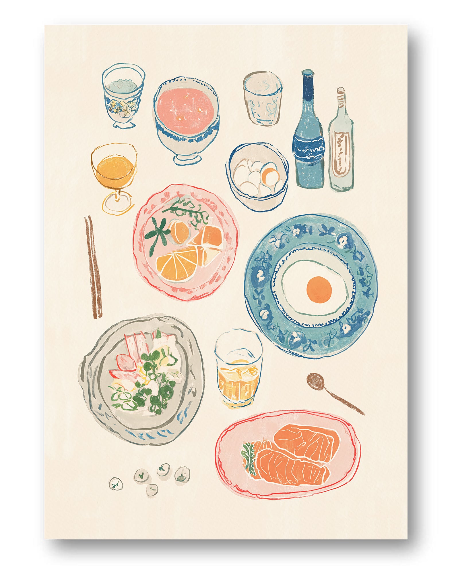 Stillleben Poster modern – Tabletop Delight