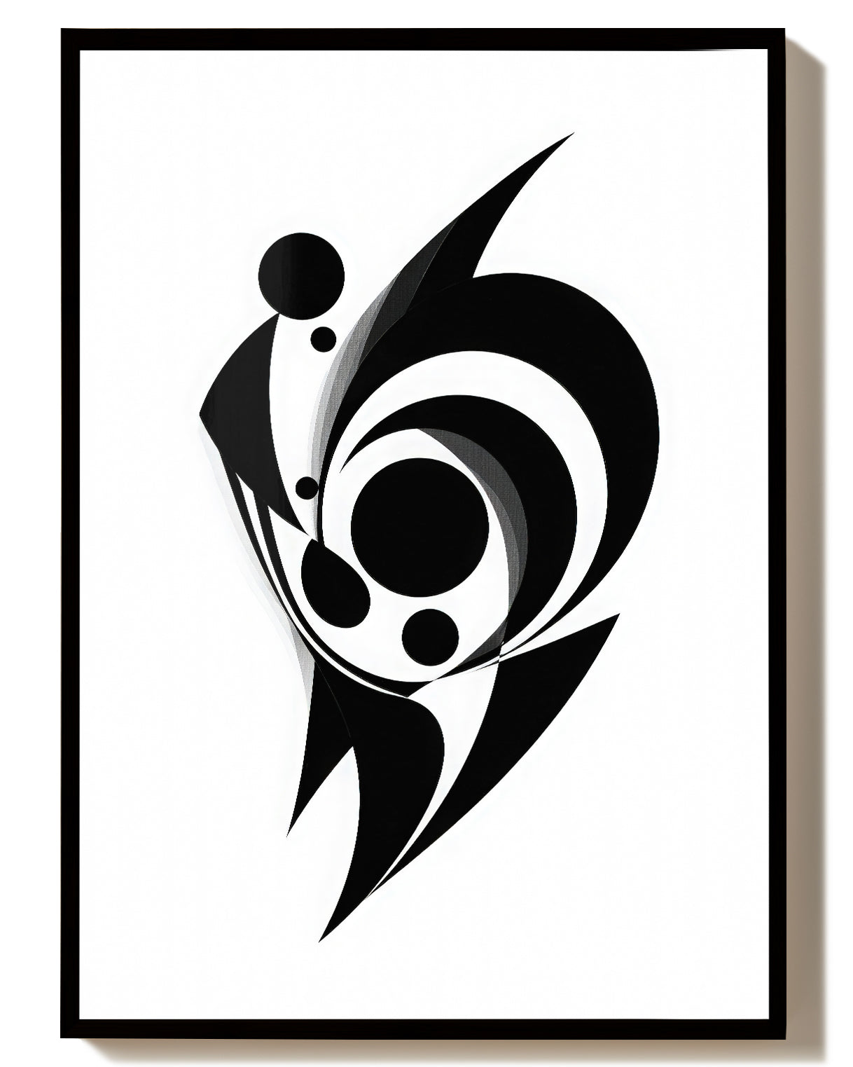 Minimalistisches Formen Poster Schwarz Weiß – Visual Suspension