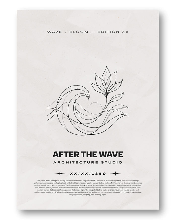 Welle Skizze Dekorationsposter – After the Wave
