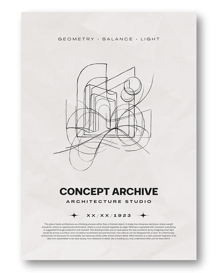 Geometrie Skizze Dekorationsposter – Concept Archive