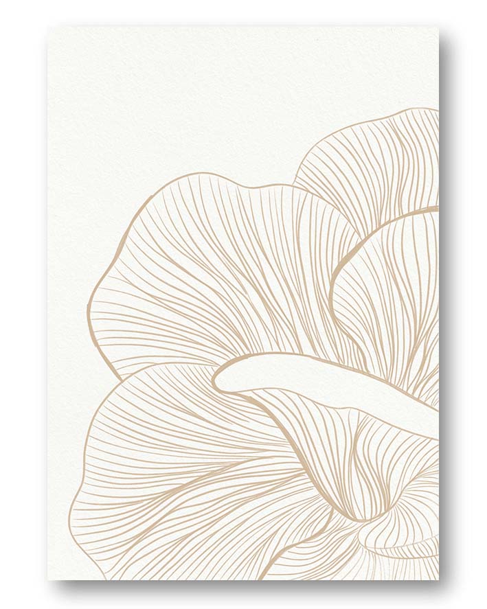 Dekorationsposter Fächer – Botanische Linien