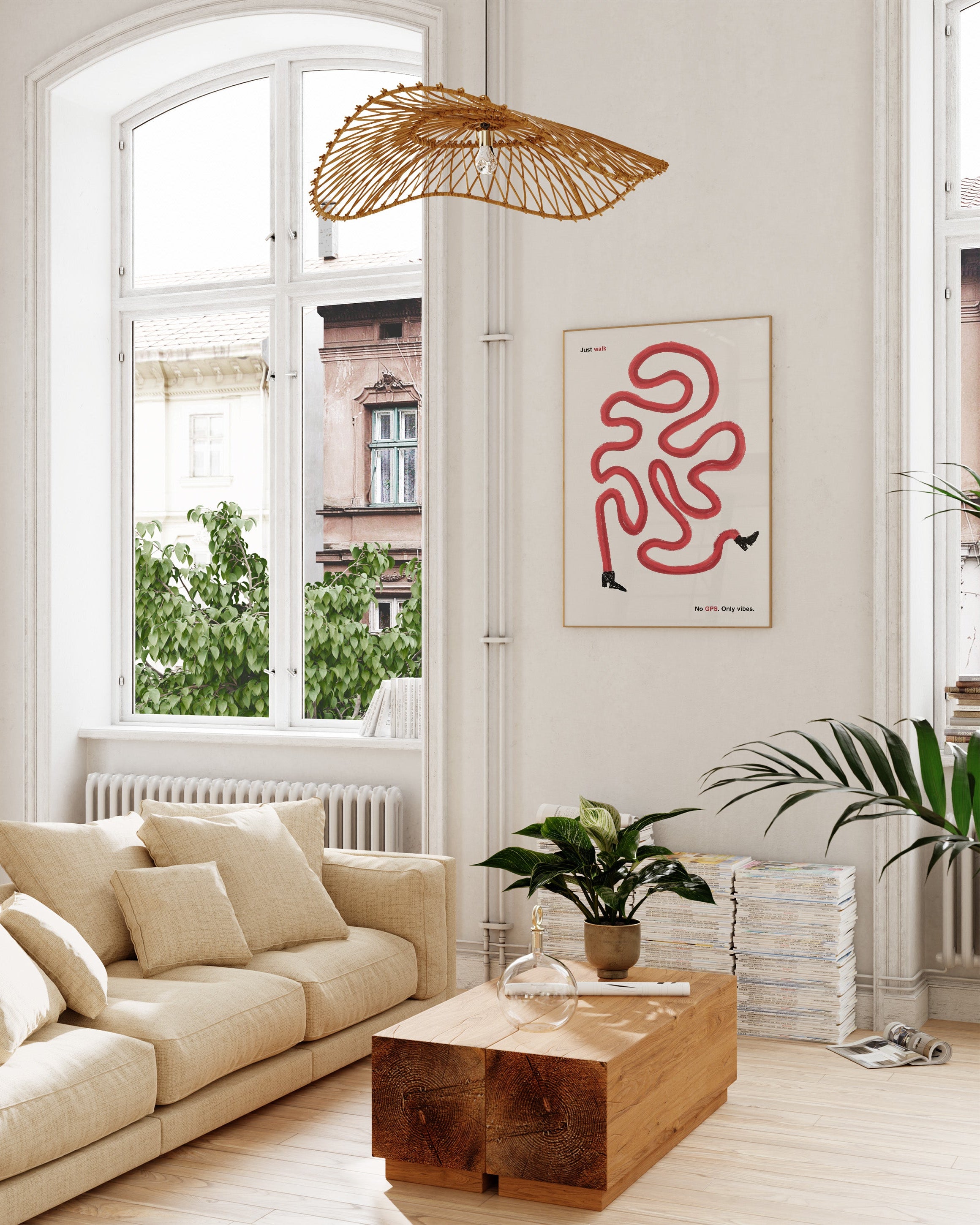 Just Walk Poster im Wohnzimmer – Fine Art Print – Spawnd