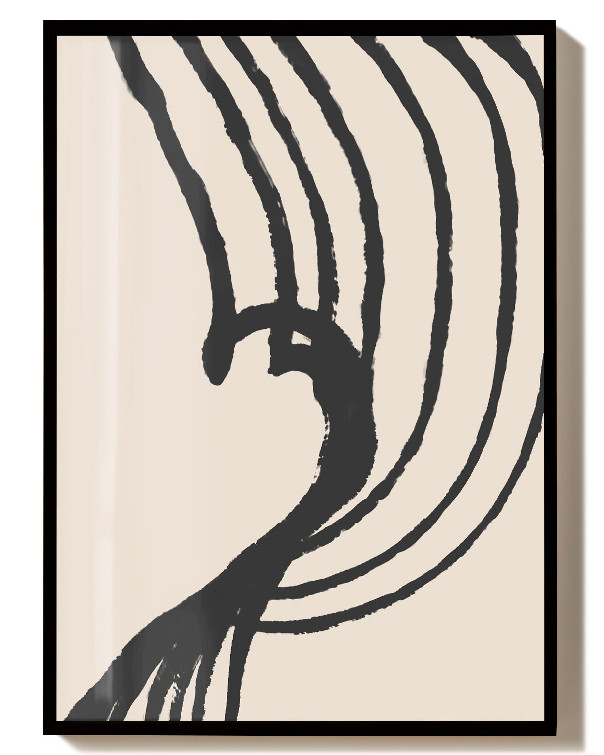 Abstrakte Wellen Poster – Abstrakte Wellenform Poster – FineArt Wandbild, moderne Kunst & Fine Art Print von Spawnd, handgefertigt & Made in Germany