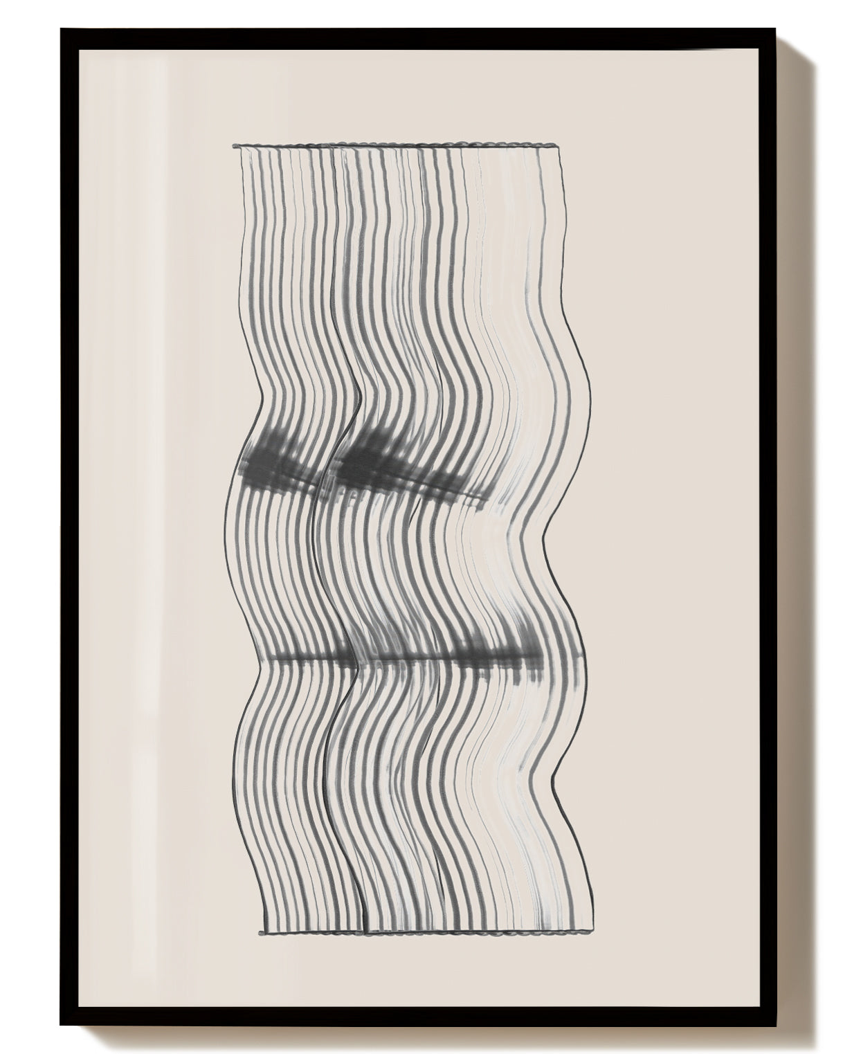 Abstraktes Kunst Poster – Organic Line Distortion Poster – FineArt Wandbild, moderne Kunst & Fine Art Print von Spawnd, handgefertigt & Made in Germany