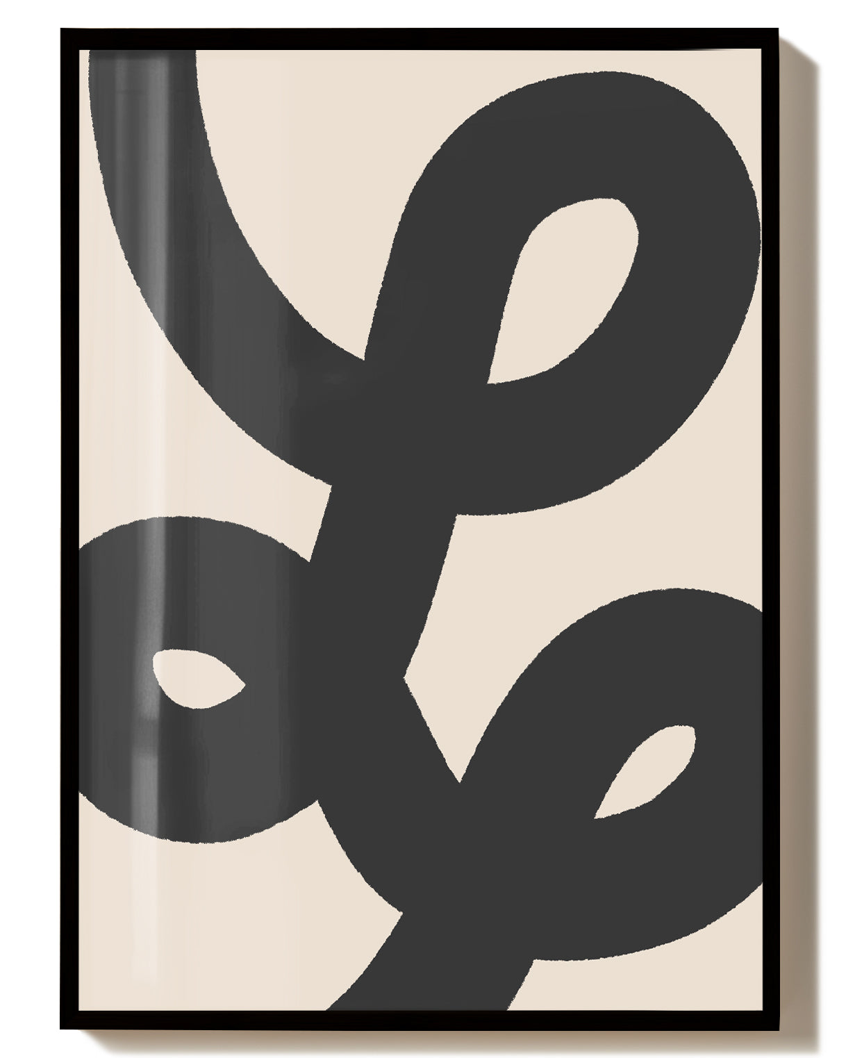 Abstraktes Linien Poster – Abstrakte Schleifenform Poster – FineArt Wandbild, moderne Kunst & Fine Art Print von Spawnd, handgefertigt & Made in Germany