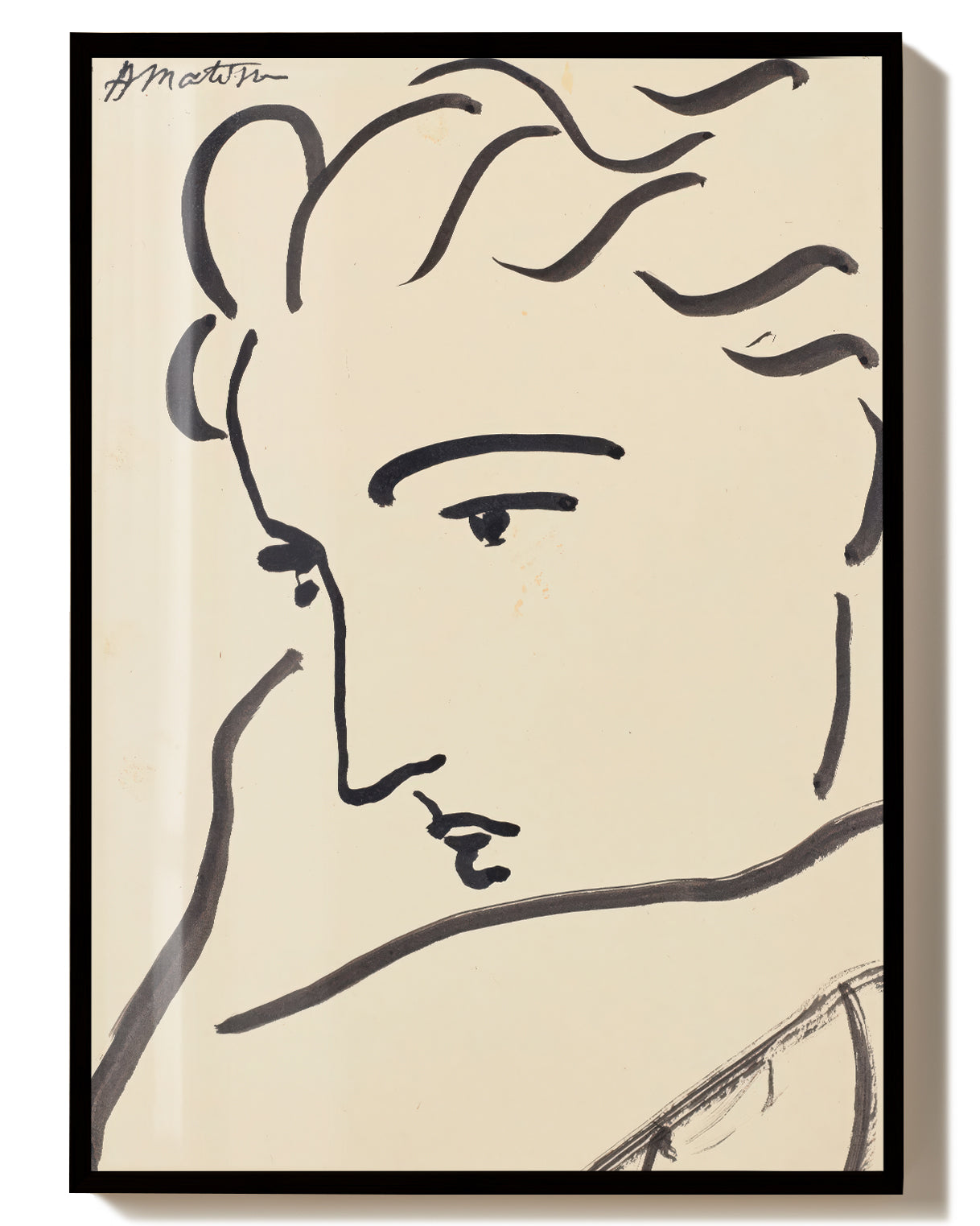 Abstraktes Linien Profil Kunstposter – Line Profile Poster – FineArt Wandbild, moderne Kunst & Fine Art Print von Spawnd, handgefertigt & Made in Germany