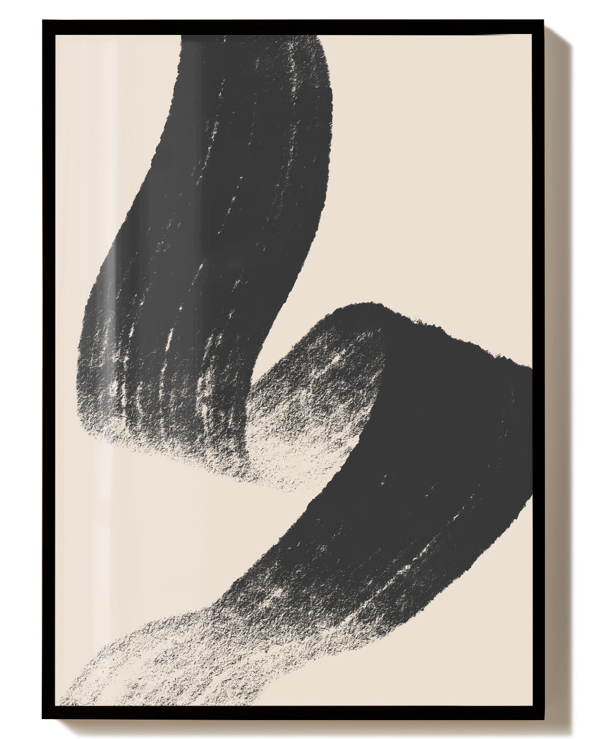 Abstraktes Pinsel Poster – Roher Pinselimpuls Poster – FineArt Wandbild, moderne Kunst & Fine Art Print von Spawnd, handgefertigt & Made in Germany