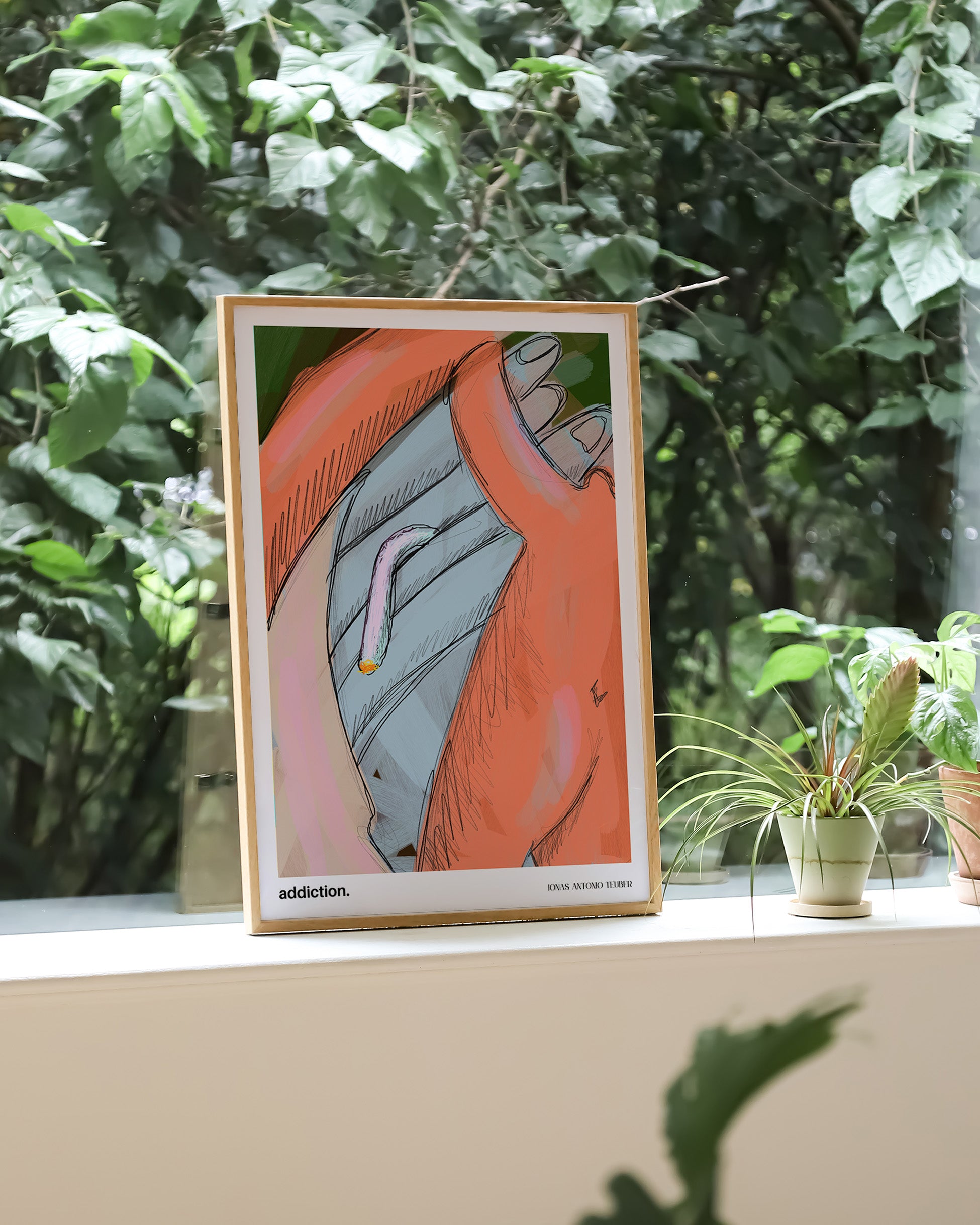 Addiction Poster – FineArt Wandbild, moderne Kunst & Fine Art Print von Spawnd, handgefertigt & Made in Germany