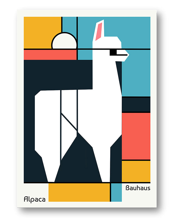 Alpaka Poster – FineArt Wandbild, moderne Kunst & Fine Art Print von Spawnd, handgefertigt & Made in Germany