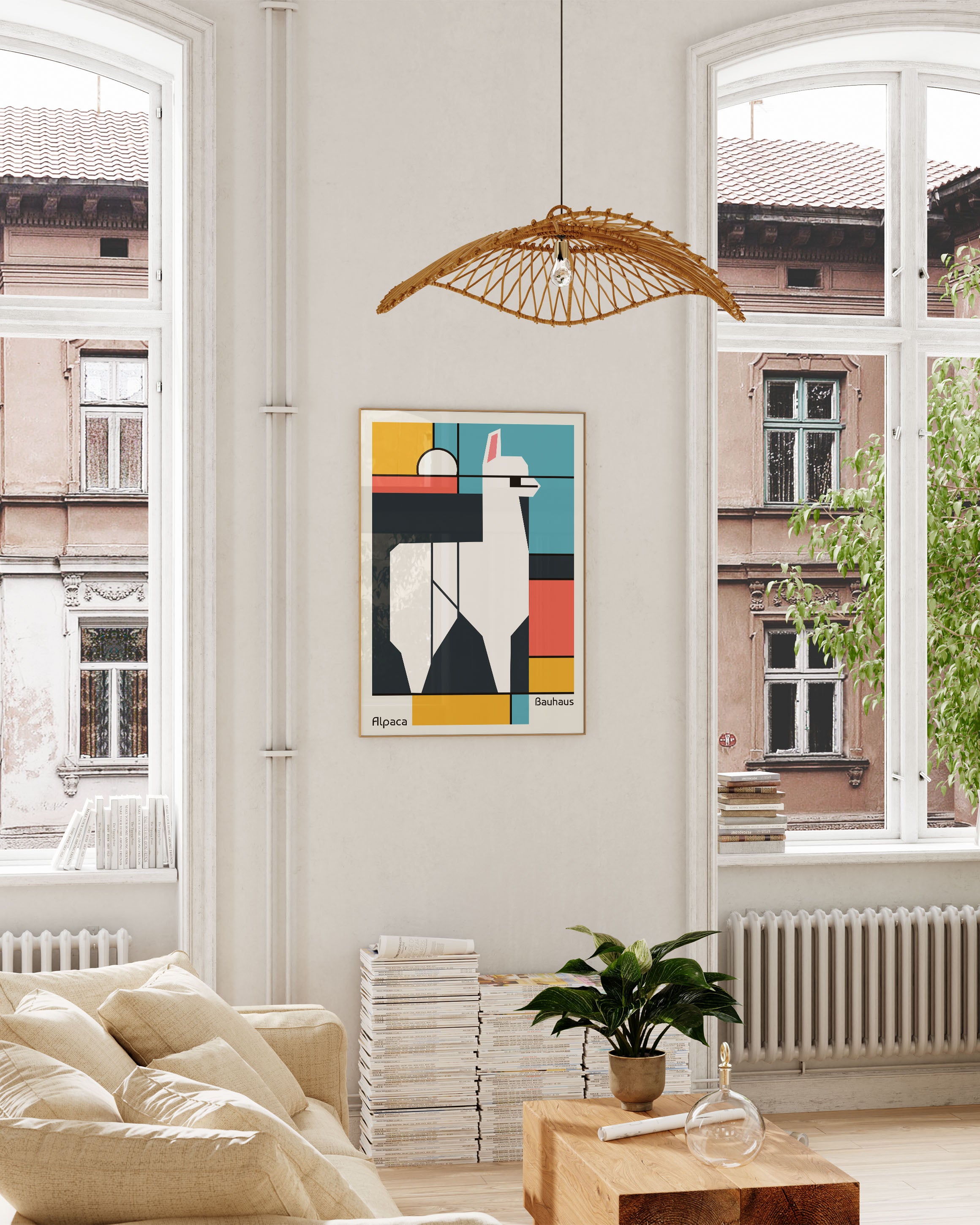 Alpaka Poster – FineArt Wandbild, moderne Kunst & Fine Art Print von Spawnd, handgefertigt & Made in Germany